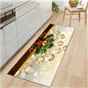 MISSMAO Tappeto Cucina Antiscivolo Tappeto Natalizio Tappeto Passatoia con Stampa 3D Motivo Natalizio per Corridoio Soggiorno Bagno Camera da Letto, Tappeto Passatoia Cucina,17,100x150cm