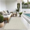 the carpet Kansas - tappeto indoor/outdoor in juta naturale, resistente e facile da pulire, ideale per terrazza, balcone o soggiorno - Crema - ca. 80 x 250 cm