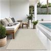 the carpet Kansas - tappeto indoor/outdoor in juta naturale, resistente e facile da pulire, ideale per terrazza, balcone o soggiorno - Crema - ca. 80 x 250 cm