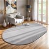 the carpet Relax Tappeto moderno a pelo corto, soggiorno, fondo antiscivolo, lavabile fino a 30 gradi, morbidissimo, aspetto pelliccia, Grigio, 140 x 200 cm ovale