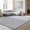 the carpet Relax Tappeto moderno a pelo corto, soggiorno, fondo antiscivolo, lavabile fino a 30 gradi, morbidissimo, aspetto pelliccia, Grigio, 240 x 240 cm