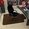 Surwin Tappeto Antiscivolo per Sedia Ufficio, Texture Strisce Colore Unito Tappeto Protettivo Sedia Ufficio Forma Convessa Tappetino Protettivo per Pavimenti Duri (Colore caffè,90x120cm)