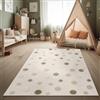 Paco Home Tappeto Camera dei Bambini Effetto Alto-Basso Puntinato Colori Naturali Morbido Tatto Facile Pulire Moderno Minimalista Beige Marrone Crema, Dimensione:120x160 cm
