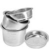 NEOUZA Filtro Setaccio in Acciaio Inox 51mm 304 1/2/4 Tazze Cestello Cieco per Portafiltro Senza Fondo - Compatibile Con Macchina da Caffè Espresso Delonghi, Breville (Set)