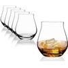 Sahm Set bicchieri grappa - Bicchieri da grappa con stelo da 140 ml - Bicchierini amaro trasparenti ed eleganti - Set 6 bicchieri grappa particolari