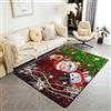 Loussiesd Tappeto da Salotto Con Babbo Natale in Stile Cartone Animato - Per Camera da Letto, Albero di Natale, Interni - Accento Natalizio - 150 x 200 cm - Per Ragazzi e Ragazze