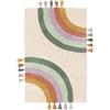 RugVista Rainbow, Tappeto per bambini, Moderni Bambini, 100 x 160 cm, Rettangolare, Pelo corto, Cameretta, Lavabile in lavatrice, Senza sostanze chimiche pericolose, Off Bianco/Multi