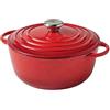BRANDANI CASSERUOLA COCOTTE ROSSA GHISA SMALTATA 3 lt Misure: D22X28X16H