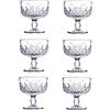 Pasabahce Timeless 440211 - Set di 6 ciotole per gelato, con base