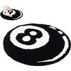 harupink 8 tappeti da biliardo rotondi, 60 x 60 cm, 8 palline Rug in microfibra, morbido tappeto da biliardo, lavabile in lavatrice, antiscivolo e robusto, ideale per soggiorno, camera da letto e cameretta dei