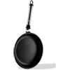 Tangherò Padella Bassa Antiaderente Con Manico Removibile Acciaio Inox 20cm Con Rivestimento Diamantato In Alluminio Pressofuso Bistecchiera Per Cucina Made in Italy PB20T