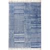 CASAVANI - Tappeto Kilim Blu in Cotone Dhurrie Astratto Spesso 0,19 Pollici, Lavabile a Mano, in Pietra, Tappeto a Trama Piatta per Interni ed Esterni, per Soggiorno, Camera da Letto