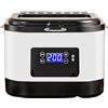 Generic Friggitrice ad Olio Chiusa 5 Litri con Cestello per Friggere, Friggitrice Elettrica ad Olio 1000W, Controllo Della Temperatura 60-200°C, per Uso Domestico(White)