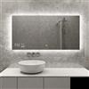 Heidenfeld Riscaldamento a Infrarossi a Specchio HF-HS200 con Pannello Touch | 350 Watt - 100 x 60 cm - Riscaldamento a Specchio WiFi con Stazione Meteo
