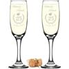 polar-effekt 2 calici da spumante con incisione regalo matrimonio, anniversario, bicchieri per champagne, regali per champagne anniversario di matrimonio argentato, anniversario di matrimonio d'oro