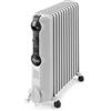 De'Longhi Radia S - Radiatore ad Olio per stanze fino a 75 m³, Stufa Elettrica con Termostato di Sicurezza, 12 Elementi, Riscaldamento Personalizzato con Antigelo, Portatile, 2500W, Bianco (TRRS1225)