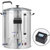 Klarstein Brauheld Pro Pentola per ammostamento, Impianto per birra, Volume: 70 litri, 100-3300 W, MemoryBrew: 11 fasi programmabili, Timer, 30-100 °C, Anti-Burn-Circulation, Acciaio inox
