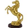 MCDSAJ Statua del Cavallo, Statua in Resina del Cavallo in Piedi, Statua D'arte del Cavallo, Resina Sintetica Dorata, Statua D'arte del Cavallo Unica, Armadietto del Vino(Cavallo che salta)