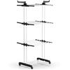 EASYmaxx Stendibiancheria pieghevole | asciugatura efficiente con 3 livelli, 2 ali laterali e struttura leggera, salvaspazio, versatile e mobile per interni ed esterni, nero/bianco