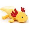 Uni-Toys Axolotl originale (giallo con occhi blu) - 32 cm (lunghezza) - Peluche animale acquatico - Peluche