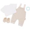 LullaBaby - Vestito con maglione da baby doll - Vestiti per bambole da 36 cm - Completo con maglione alla moda - Top, scarpe e accessori per la dentiera - Giocattolo per bambini da 2 anni in su