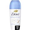 Dove Advanced Care Anti Transpirant Roll-On - Deodorante in cotone e minerali marini, con 72 ore di protezione da umidità delle ascelle e odori corporei, 50 ml