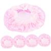IWOWHERO 5 Pezzi Rete Trasparente per Chignon Rosa per Donne e Ragazze | Trama Sottile e Traspirante, Riutilizzabile, per Pattinaggio e Spettacoli, Stile Elegante e Romantico