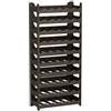 CookandSupply Cantinetta Vino Portabottiglie Effetto Pelle, Marrone Corten, 60 Bottiglie | CookandSupply x TheWV, Cantinetta Modulare Impilabile in Palastica, 6 Bottiglie per Modulo, Scaffale Portavino Salvaspazio