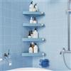 Sotfamily 4 pezzi Mensola Angolare Doccia Mensole Bagno, Non Necessita di Trapano, Rimovibile - Può Contenere Sapone, Shampoo e Detergente Per il Viso - Mensole Bagno Autoadesiva con 12 adesivi