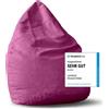 DS Produkte Pouf Lumaland Luxury XL elegante pouf - imbottitura 120L - rosa