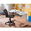 CasaDolce sedia da ufficio per bambini ELOISE, regolabile in altezza, girevole, grigio, 40x45,5x76/85,5 cm