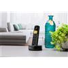 Philips Telefono DECT PHILIPS D1651B, 1 ricevitore, nero