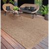 Paco Home Tappeto per esterni a trama piatta, moderno e resistente alle intemperie, look juta per patio e balcone dimensioni 240x340 cm