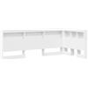 vidaXL Testiera con ripiano bianco 90 cm in materiale ligneo