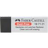 Faber-Castell 187121 - Goma de borrar sin polvo, plástico, negro