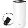 Simple Modern Tazza Termica Caffe con Coperchio a Ribalta | Tazza Viaggio Caffè Freddo Termica in Acciaio Inossidabile Isolata | Regali per Donne & Uomini | Voyager | 470ml | Winter White