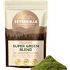 Sevenhills Wholefoods Miscela Super Greens biologica con spirulina, clorella, erba di grano, erba d'orzo | Supporta la pelle, l'immunità | 200 g, 40 porzioni | Polvere di superalimenti verdi