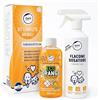 Betti Clean EcoOrange Kit Detergente Enzimatico Animali Fino a 7 Litri di Concentrato Rimuovi Macchie Pipi Cane e Gatto, Detergente Odori Urina Cane, Eliminare Odore di Pipi Gatto Made in Italy
