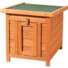 Wiltec Cuccia per gatti 420 x 515 x 430 mm in legno di abete rosso, casetta per conigli con tetto incernierato, guarnizione in bitume, conigliera per animali da giardino/balcone
