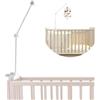 BORDEAG Supporto Giostrina Lettino in Legno, Supporto per Cellulare Nuvole In Legno,Supporto per Giostrina Regolabile In Altezza In Legno,Supporto Mobile per Bambini a Braccio per Carillon Campanelli da Letto