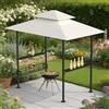 Peviasot Gazebo per Barbecue Impermeabile, con 2 ripiani laterali, cesto in metallo, ganci e apribottiglie, tetto a doppio strato, gazebo per barbecue con protezione UV, gazebo da giardino per feste