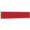 vidaXL Tenda da Sole Laterale Retrattile per Patio Privacy Automatica Schermo Parasole Frangivento 100x500 cm in Tessuto PU Rossa Telaio in Ferro