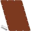 QINLIQIN Telo Ombreggiante Occhiellato 150 x 200 cm Tenda da Giardino Protezione Solare Antivento Antistrappo con Funi e Fascette per Balcone, Campeggio, Rosso Ruggine