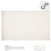 SUN BLOCK Schermi Protettivi Frangivista Balcone 80x300cm,Copri Ringhiera Balcone Esterno per Privacy e Sicurezza Telo Frangivista per Recinzione Adatto per Balconi e Ringhiere e Giardino,Beige
