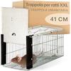 Praknu Trappola per Topi Vivi - Extra Largo 41 cm - Per Ratti, Ghiri E Roditori - Rispettosa Degli Animali E Riutilizzabile - Pronta Per L'uso Immediato