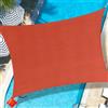 JIUJIUYI Tenda A Vela 3.5x3.5m Rettangolare Vela Ombreggiante 185gsm HDPE Traspirante Protezione Raggi UV 95% per Esterno Giardino terrazza, Rosso
