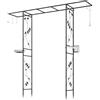 RELAX4LIFE Arco per Rampicanti in Metallo, Traliccio per Rampicanti con 7 Ganci e Stazione Uccelli, Arco da Giardino per Rose e Viti, per Matrimoni, Feste e Ingresso Cortile (Nero, 212x40x213cm)
