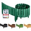 Garronda Rollborder bordure per aiuole e prato recinzione staccionata in legno flessibile 200 cm bordatura da giardino esterno delimitatore aiuole GD-0046 (Verde Smeraldo Altezza: 30 cm)