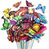 OBSEWAU 50 Pz Farfalle Decorative Giardino, Farfalle da Giardino Colorato, Pali da Giardino con Farfalles, per Yard Patio Lawn Outdoor Farfalles Decorazione
