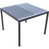 VERDELOOK | Pergola Bioclimatica Atena 100 Colore Grigio 3x4 H2,5 m con Lamelle Orientabili, Pergola da Giardino in Alluminio con Arganello e Grondaia Integrata, Pali 10x10 cm